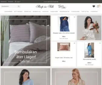 Sleepinsilk.se(Sidenlakan & sköna sängkläder i siden) Screenshot