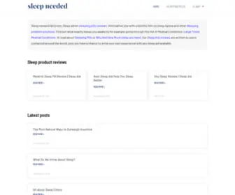 Sleepneeded.com(Sleep Aid and Apnea Info) Screenshot