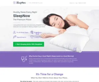 Sleepnowpillow.com(SleepNow Pillow) Screenshot