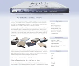 Sleeponair.net(Best Air Bed & Air Mattress Reviews 2014) Screenshot