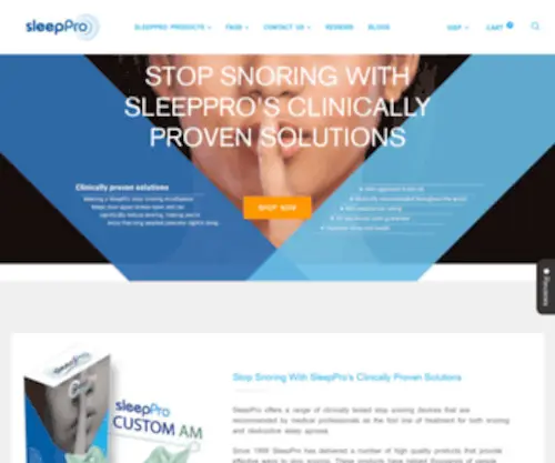 Sleeppro.com(How to stop Snoring) Screenshot