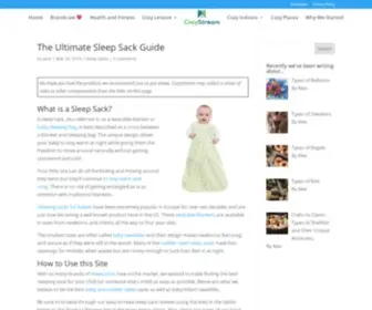 SleepsackStore.com(The Ultimate Sleep Sack Guide) Screenshot