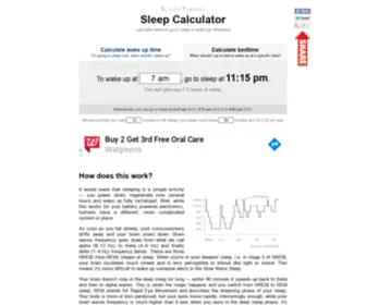 Sleeptiming.com(Sleep Calculator to Help You Wake Up) Screenshot