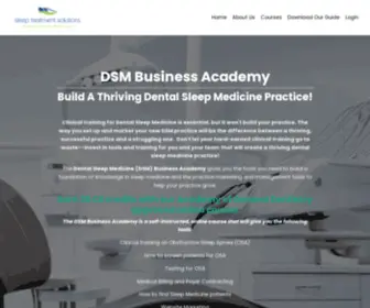 Sleeptreatmentsolutions.com(Sleep Treatment Solutions Dental Sleep Medicine Business Academy) Screenshot