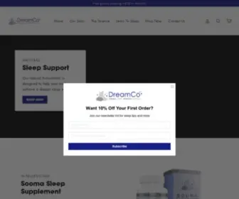 Sleepwelldreambetter.com(The Dreaming Company) Screenshot