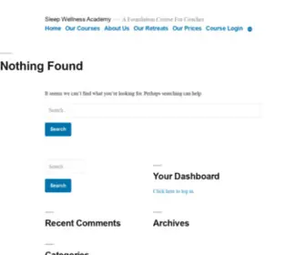 Sleepwellnessacademy.com(A Foundation Course For Coaches) Screenshot