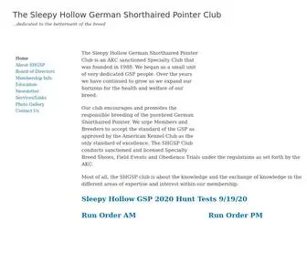 Sleepyhollowgspclub.com(The Sleepy Hollow German Shorthaired Pointer Club) Screenshot