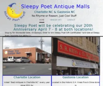 Sleepypoetstuff.com(Sleepy Poet Antique Malls) Screenshot