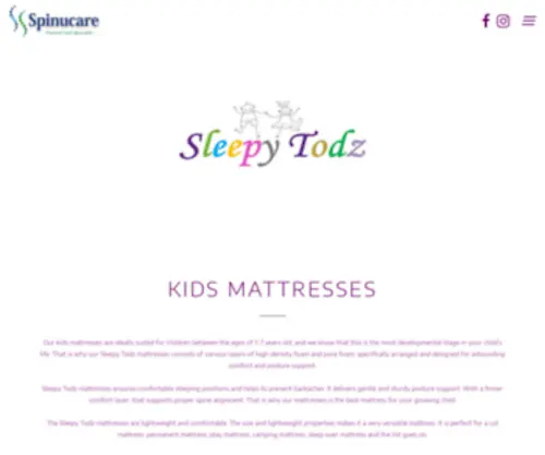 Sleepytods.co.za(Luxury Orthopaedic Mattresses) Screenshot