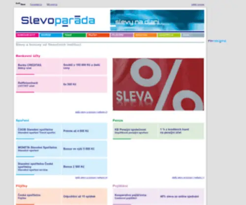 Slevoparada.cz(Slevoparáda) Screenshot