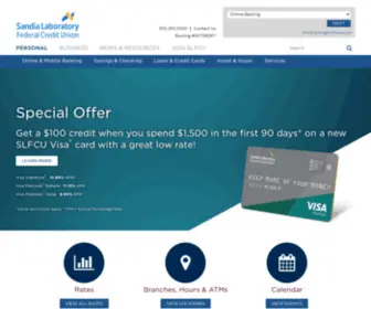SLfcu.com(Sandia Laboratory Federal Credit Union) Screenshot