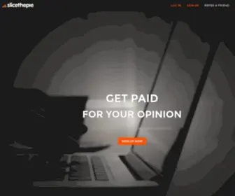 Slicethepie.com(Get paid for your opinion) Screenshot