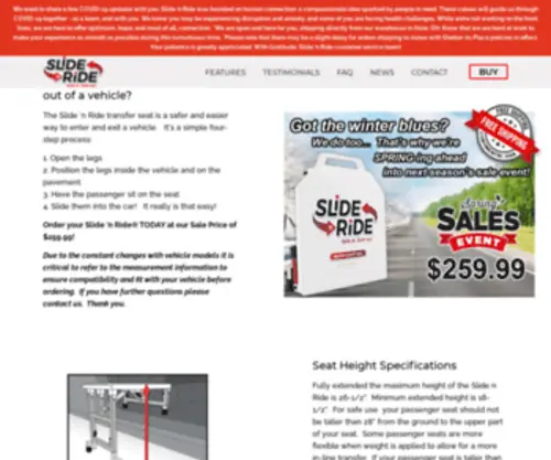 Slide-N-Ride.com(Slide 'n Ride Vehicle Assist Seat) Screenshot