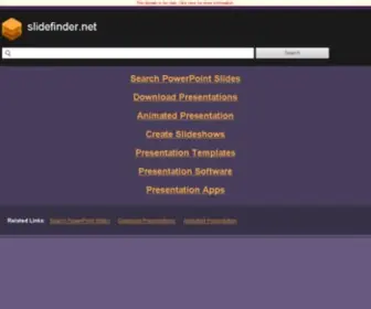 Slidefinder.net(PowerPoint search engine with thumbnail results) Screenshot