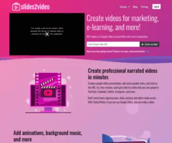 Slides2Video.com(Convert any Google Slides doc to a video) Screenshot