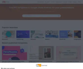Slidescarnival.com(Free PowerPoint & Google Slides Templates That Stand Out) Screenshot