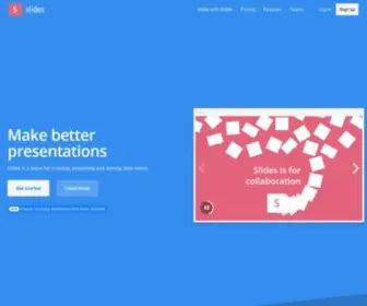 Slides.com(Create and Share Presentations for Free) Screenshot