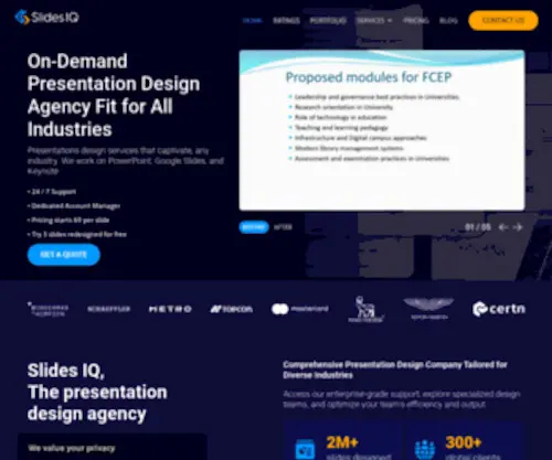 Slidesiq.com(Presentation Design Company) Screenshot