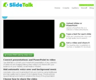 Slidetalk.net(Online powerpoint presentation) Screenshot
