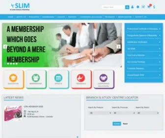 Slim.lk(Sri Lanka Institute of Marketing Home) Screenshot