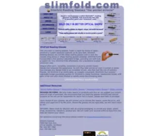 Slimfold.com(SLIMFOLD CUSTOM READING GLASSES AND EYEWEAR) Screenshot