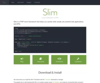 Slimframework.com(Slim Framework) Screenshot