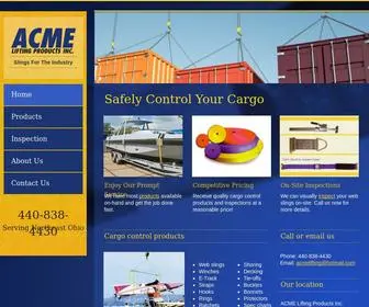 Slingsforindustry.com(ACME Lifting Products Inc) Screenshot