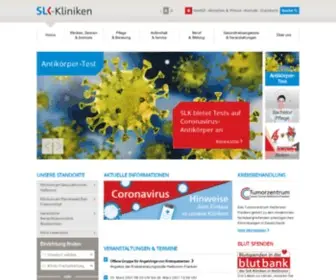 SLK-Kliniken.de(Home ) Screenshot