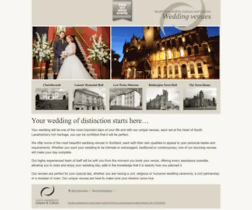 SLLcweddings.co.uk(Weddings of distinction from South Lanarkshire Leisure and Culture) Screenshot