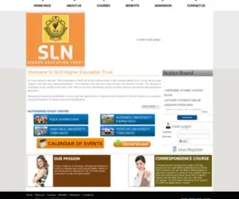 Slnedu.org(SLN Higher Education Trust) Screenshot