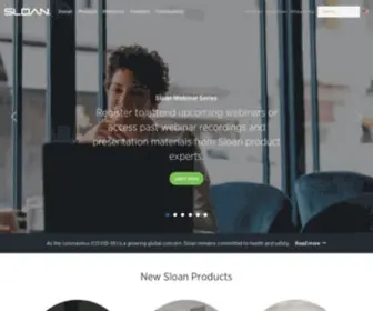 Sloan.com(Water-Efficient Commercial Bathroom Products) Screenshot
