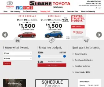 Sloanetoyotamalvern.com(Sloane Toyota of Malvern) Screenshot