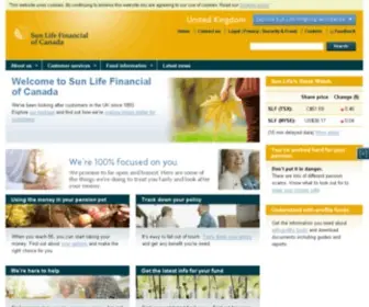 Sloc.co.uk(Sun Life Financial of Canada) Screenshot