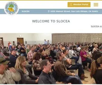 Slocea.org(The mission of the San Luis Obispo County Employees' Association) Screenshot