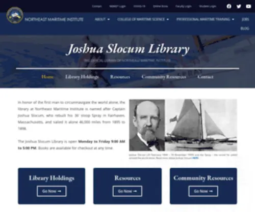 Slocumlibrary.com(Joshua Slocum Library) Screenshot