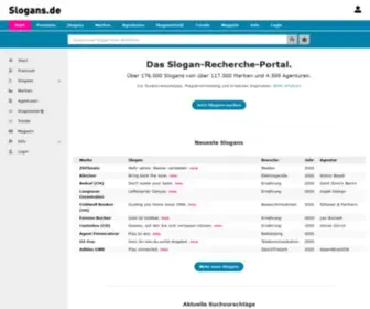 Slogans.de(// Die Datenbank der Werbung) Screenshot