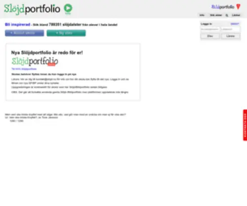 SlojDportfolio.nu(Slöjdportfolio) Screenshot
