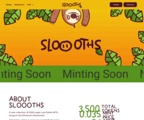 Sloooths.com(Slow Down is the way) Screenshot