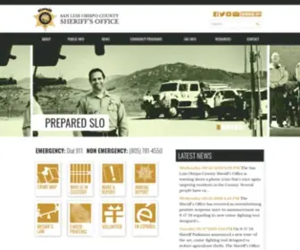 Slosheriff.org(San Luis Obispo County Sheriff's Office) Screenshot
