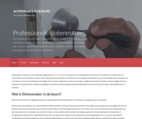 Slotenmakerindebuurt.be(Slotenmaker in de buurt) Screenshot