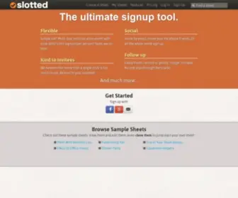 Slotted.co(The Ultimate Signup Tool) Screenshot