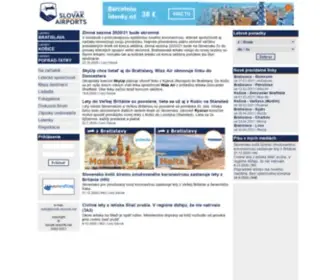 Slovak-Airports.net(Unofficial pages of slovak airports) Screenshot