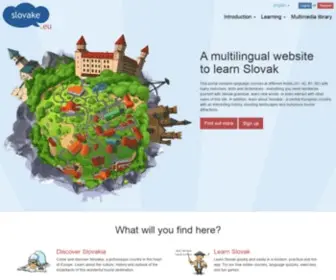 Slovake.eu(Learn Slovak online and for free) Screenshot