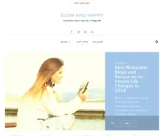 Slowandhappy.com(Blog about quality life) Screenshot