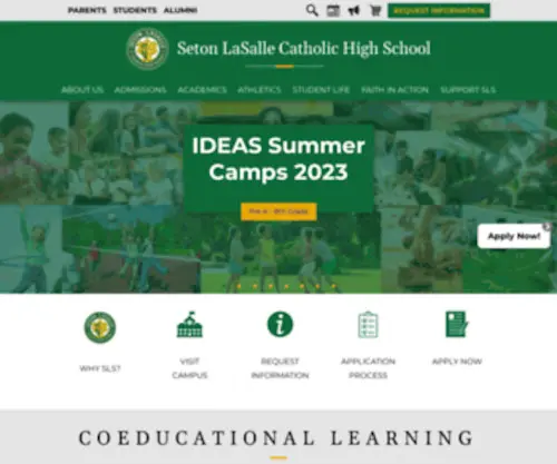 SLSHS.org(Seton-La Salle High School) Screenshot