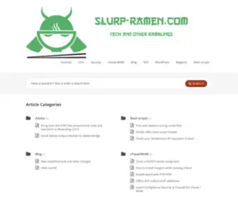 Slurp-Ramen.com(Tech and other ramblings) Screenshot