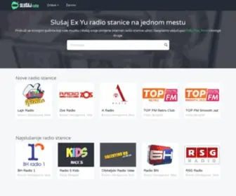 Slusaj-Radio.com(Slušaj Ex Yu radio stanice uživo preko interneta) Screenshot