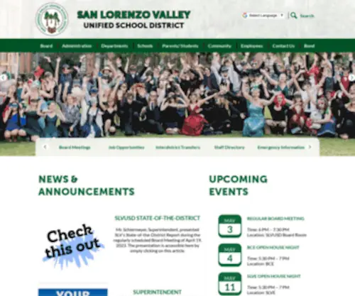 Slvusd.org(San lorenzo valley unified) Screenshot