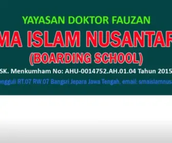 Smaislamnusantara.com(SMA ISLAM NUSANTARA YAYASAN DOKTOR FAUZAN) Screenshot