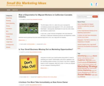 Smallbizmarketingideas.com(Marketing for small business) Screenshot